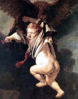 Rembrandt

The Abduction of Ganymede 

1635. Oil on canvas. 

The Dresden Gallery, Dresden, Germany.