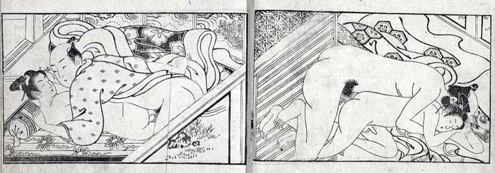 Men, youths and courtesans in a brothel 
 
Ishikawa Toyonobu 
 
Folio, woodblock print on paper, c. 1730-40