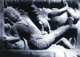 Auparashtika

Hermit monk performing auparashtika
on a princely visitor.

Temple of Chhapri, Central India,
12th century CE.