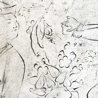 Riza i-Abbasi

Sheykh Propositioning Youth

Old man waggles tongue
and makes a suggestive gesture
to an interested youth.

Isfahan, Iran,
Safavid Dynasty, ca. 1605

Smithsonian Institution, Washington, DC.