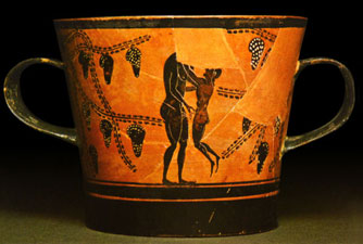 Affection

Man makes sexual advances to a youth.

Late sixth century BCE Attic black-figure karchesion from the collection of E.P. Warren.

Museum of Fine Arts, Boston