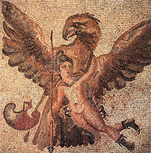 Zeus Abducting Ganymede; 3rd c. CE Floor mosaic, provenance uncertain