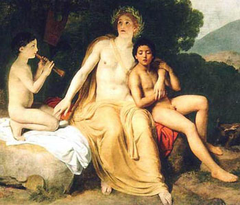 Alexander Ivanov - Apollo, Hyakinthos and Cyparissus singing and playing. (1831—1834) - Tretyakov Gallery, Moscow.